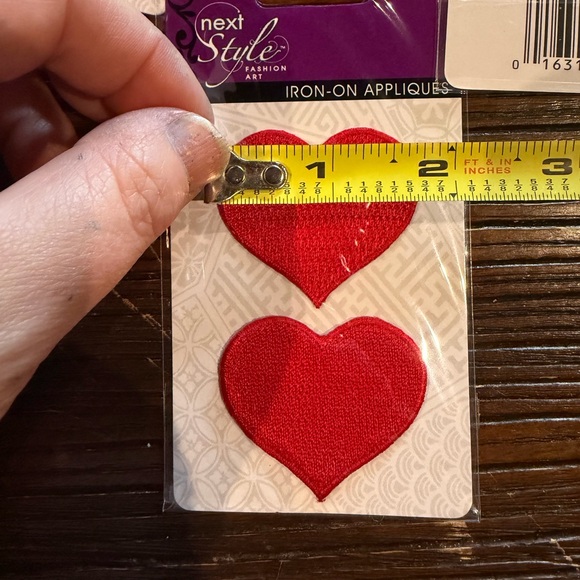Bright Red Heart Iron on Patches - Picture 5 of 5